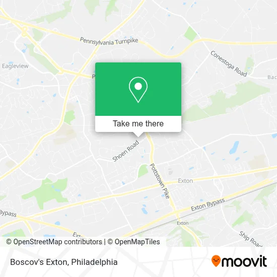 Boscov's Exton map