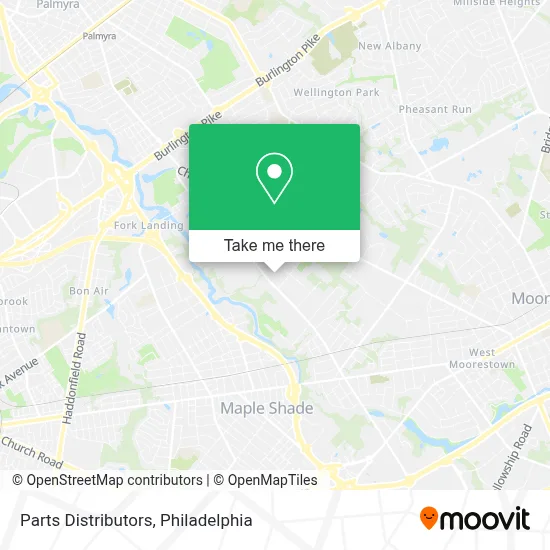 Parts Distributors map