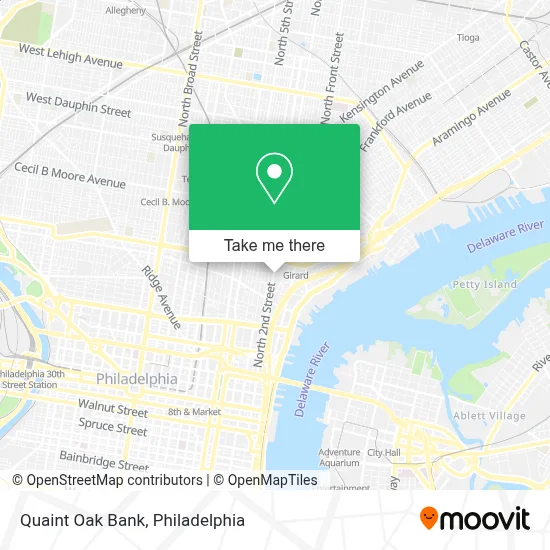 Quaint Oak Bank map