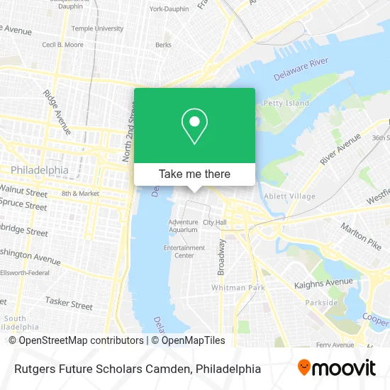 Rutgers Future Scholars Camden map