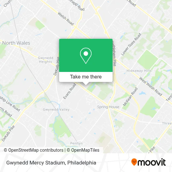 Gwynedd Mercy Stadium map