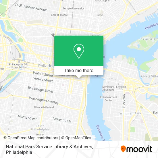 National Park Service Library & Archives map