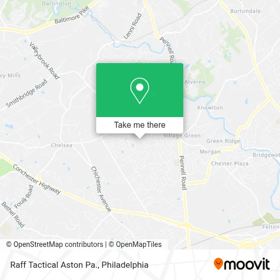Raff Tactical Aston Pa. map