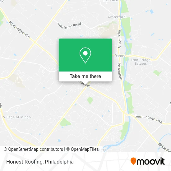 Honest Roofing map