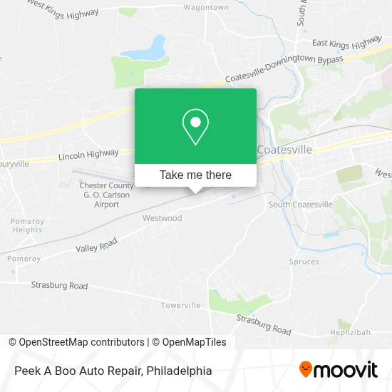 Peek A Boo Auto Repair map