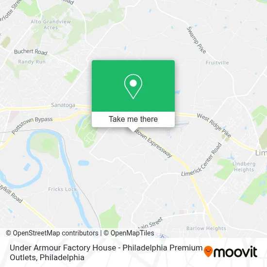 Under Armour Factory House - Philadelphia Premium Outlets map