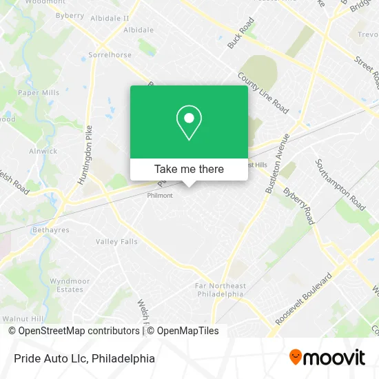Pride Auto Llc map