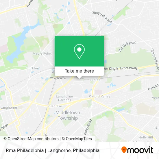 Rma Philadelphia | Langhorne map