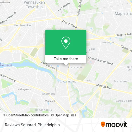Reviews Squared map