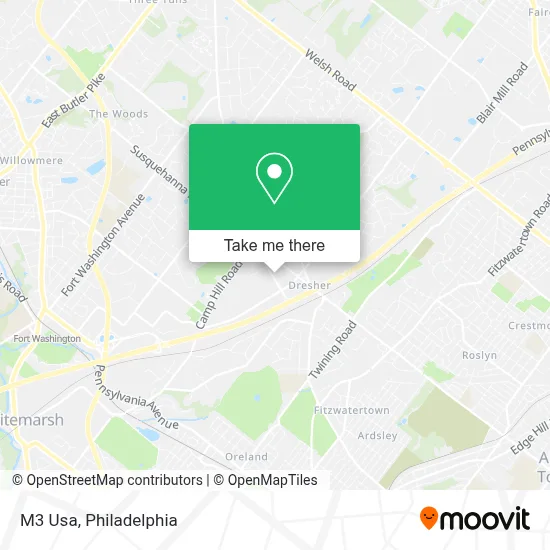 M3 Usa map