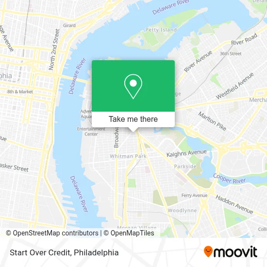 Start Over Credit map