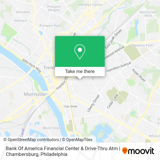 Bank Of America Financial Center & Drive-Thru Atm | Chambersburg map