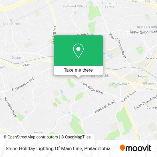 Shine Holiday Lighting Of Main Line map