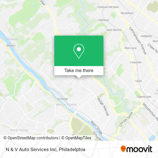 N & V Auto Services Inc map
