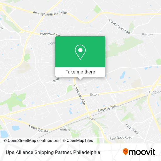 Ups Alliance Shipping Partner map