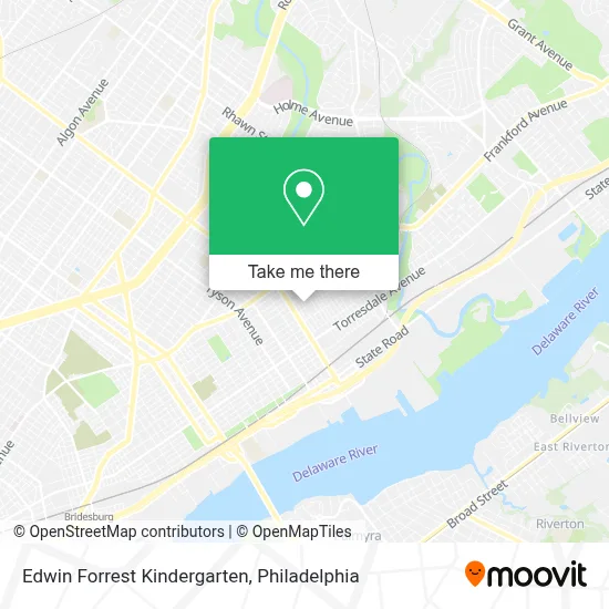 Edwin Forrest Kindergarten map