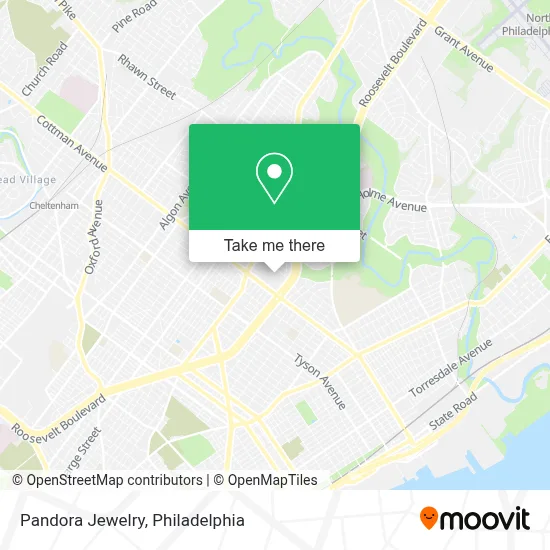 Pandora Jewelry map