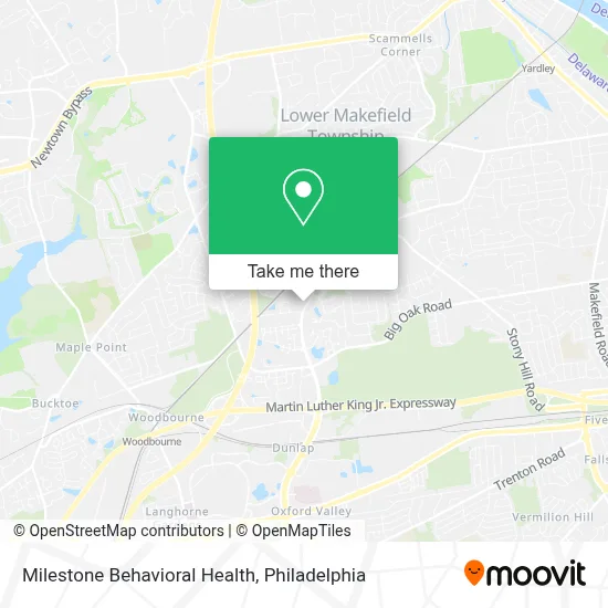 Milestone Behavioral Health map