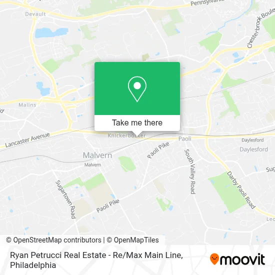 Ryan Petrucci Real Estate - Re / Max Main Line map