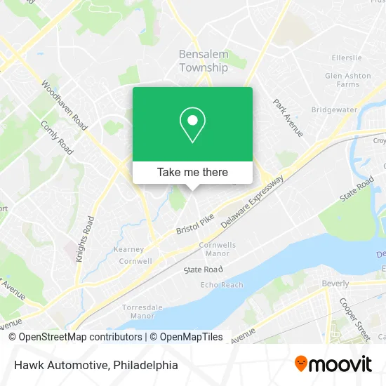 Hawk Automotive map