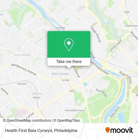 Health First Bala Cynwyd map