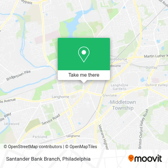 Santander Bank Branch map
