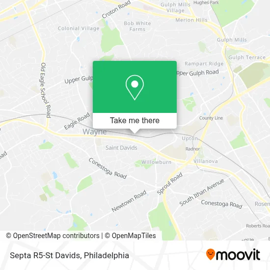Septa R5-St Davids map