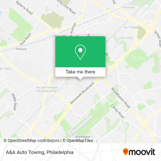A&A Auto Towing map