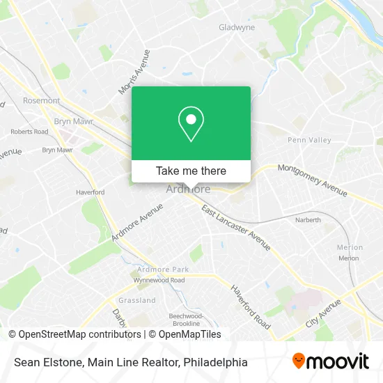 Sean Elstone, Main Line Realtor map
