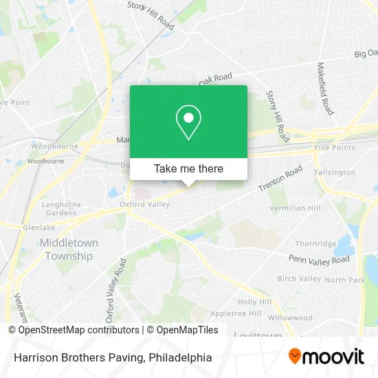 Harrison Brothers Paving map