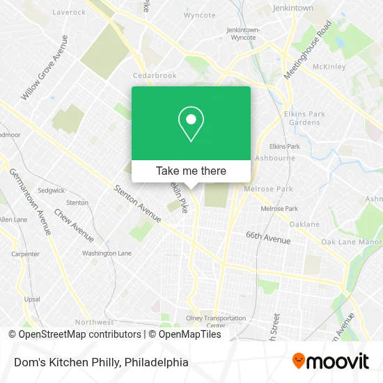 Dom's Kitchen Philly map