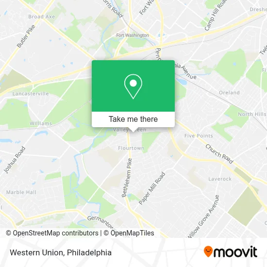 Western Union map