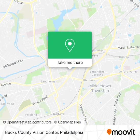 Bucks County Vision Center map