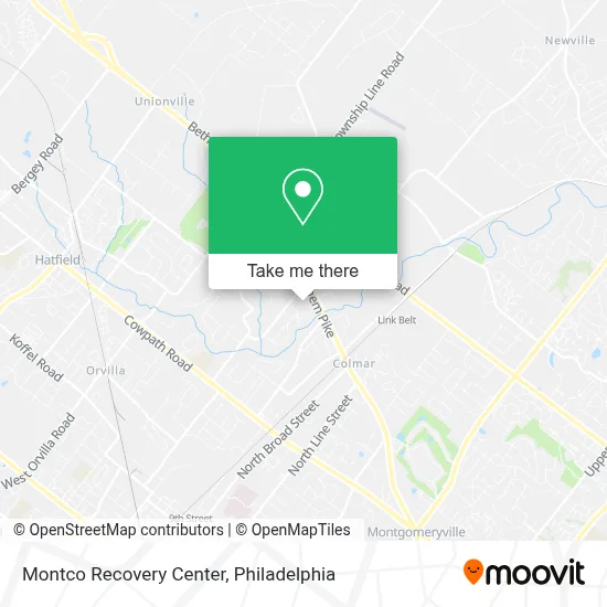 Montco Recovery Center map