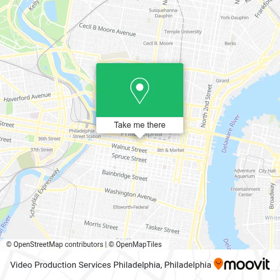 Video Production Services Philadelphia map