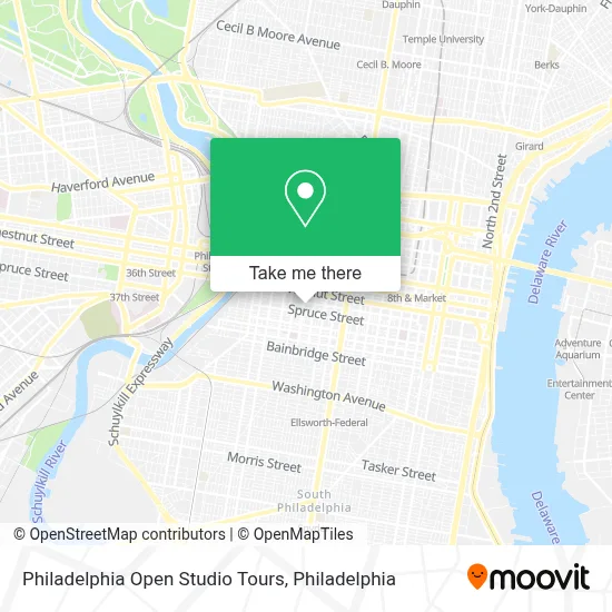 Philadelphia Open Studio Tours map