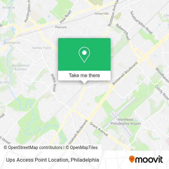 Ups Access Point Location map