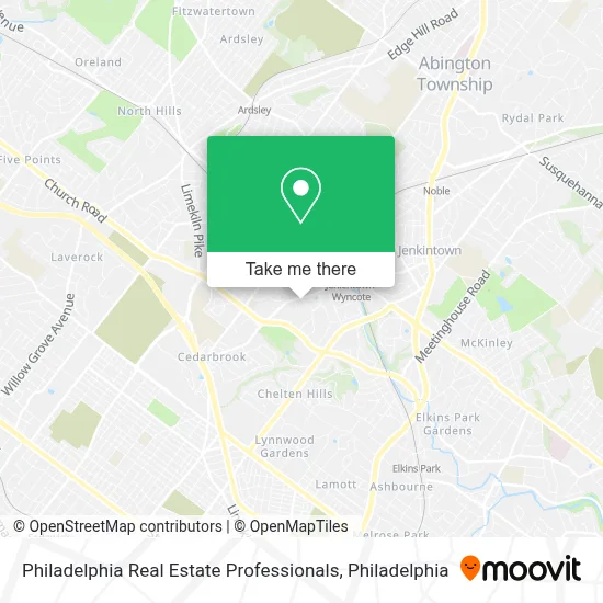 Philadelphia Real Estate Professionals map