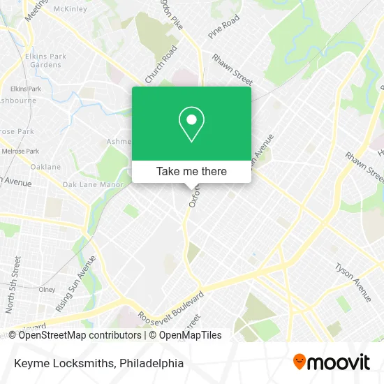 Keyme Locksmiths map