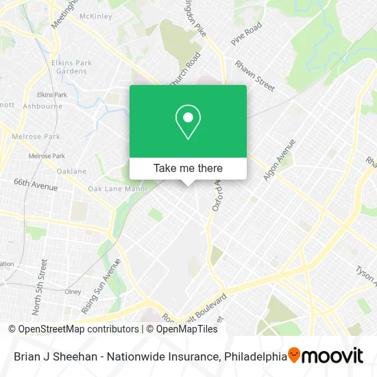 Brian J Sheehan - Nationwide Insurance map