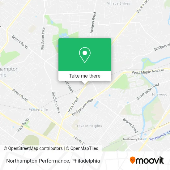Northampton Performance map