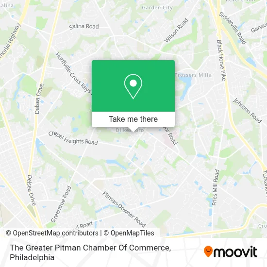 The Greater Pitman Chamber Of Commerce map