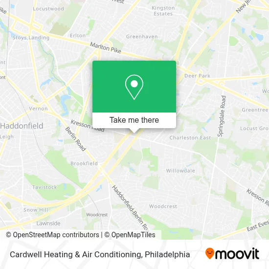 Cardwell Heating & Air Conditioning map