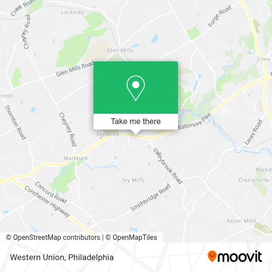 Western Union map