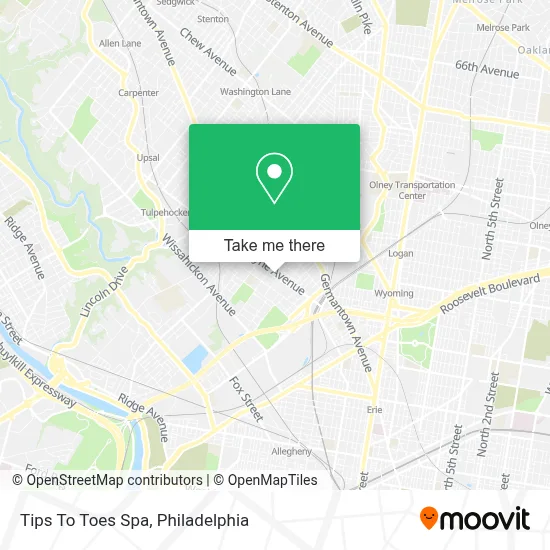 Tips To Toes Spa map