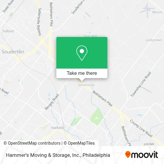 Hammer's Moving & Storage, Inc. map