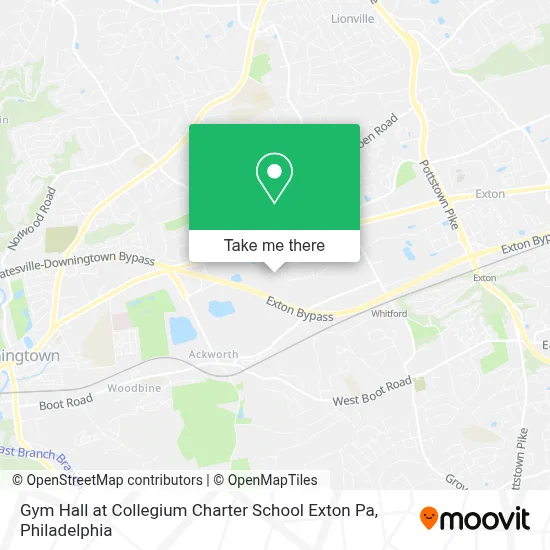 Gym Hall at Collegium Charter School Exton Pa map