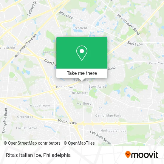 Rita's Italian Ice map