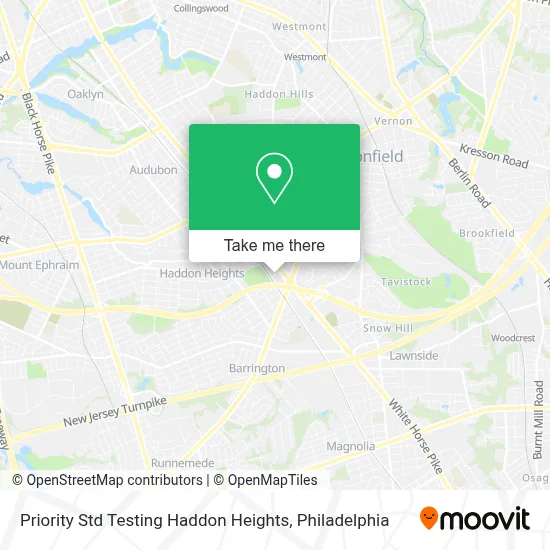 Priority Std Testing Haddon Heights map