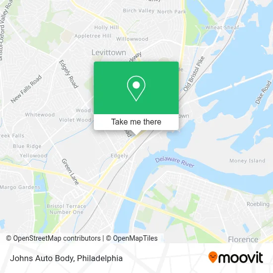 Johns Auto Body map